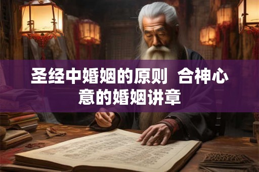 圣经中婚姻的原则  合神心意的婚姻讲章