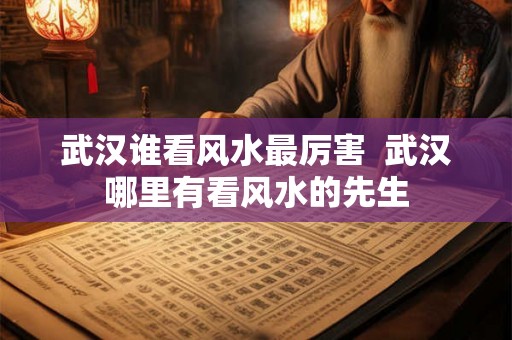 武汉谁看风水最厉害  武汉哪里有看风水的先生