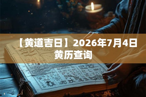 【黄道吉日】2026年7月4日黄历查询