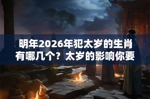 明年2026年犯太岁的生肖有哪几个?太岁的影响你要知道! 明年2026年犯太岁的生肖有哪几个?太岁的影响你要知道!