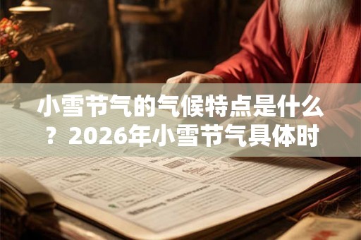 小雪节气的气候特点是什么？2026年小雪节气具体时间？