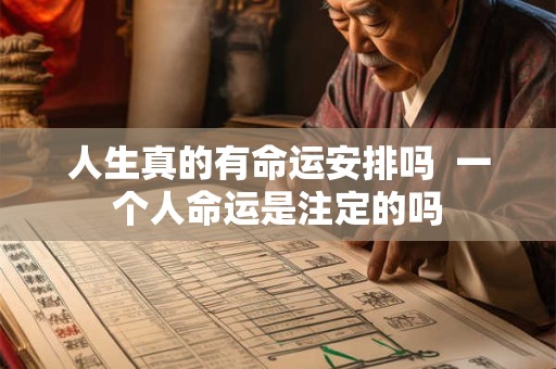 人生真的有命运安排吗  一个人命运是注定的吗