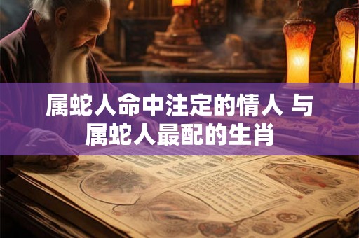 属蛇人命中注定的情人 与属蛇人最配的生肖