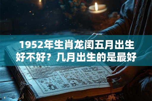 1952年生肖龙闰五月出生好不好？几月出生的是最好的？
