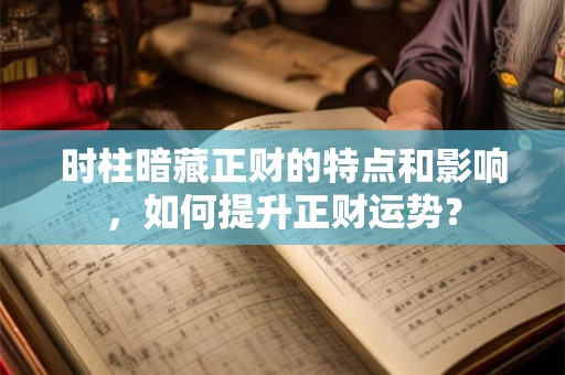 时柱暗藏正财的特点和影响,如何提升正财运势? 时柱暗藏正财的特点和影响,如何提升正财运势?