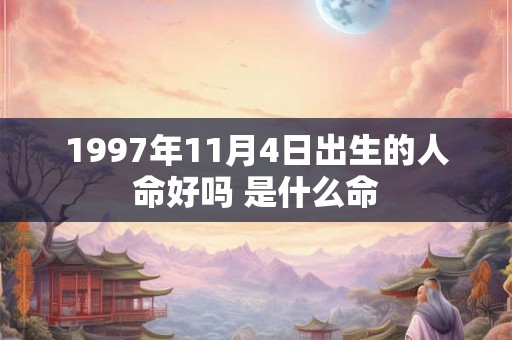 1997年11月4日出生的人命好吗 是什么命