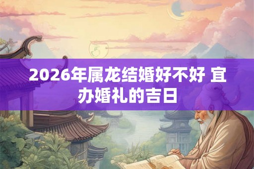 2026年属龙结婚好不好 宜办婚礼的吉日 2026年属龙结婚好不好 宜办婚礼的吉日