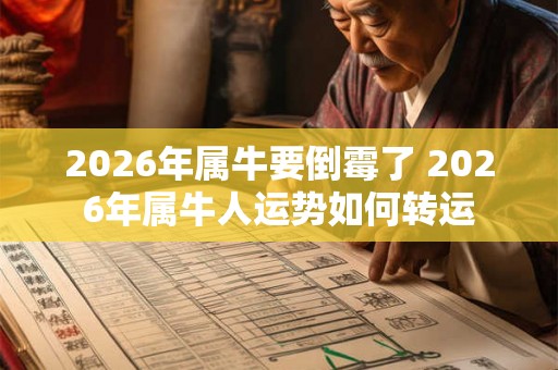 2026年属牛要倒霉了 2026年属牛人运势如何转运