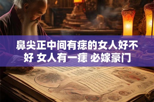 鼻尖正中间有痣的女人好不好 女人有一痣 必嫁豪门