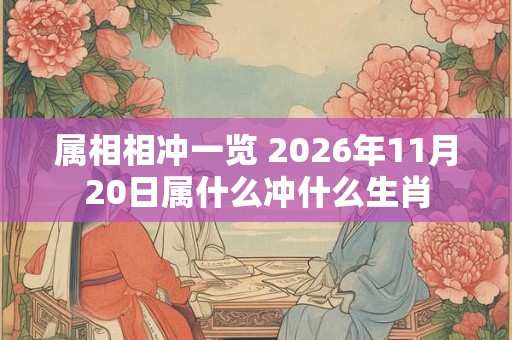 属相相冲一览 2026年11月20日属什么冲什么生肖