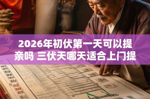 2026年初伏第一天可以提亲吗 三伏天哪天适合上门提亲 2026年初伏第一天可以提亲吗 三伏天哪天适合上门提亲