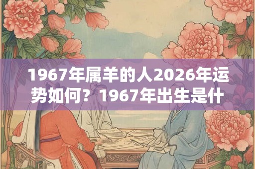 1967年属羊的人2026年运势如何？1967年出生是什么命？