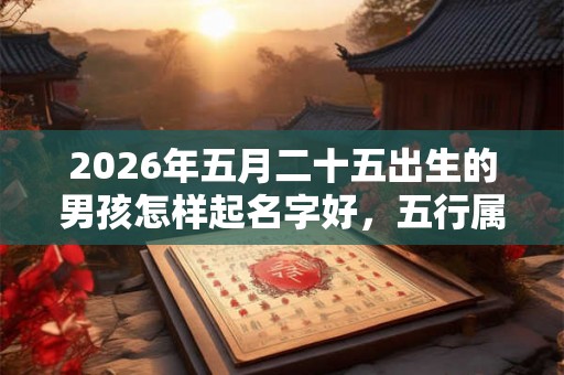 2026年五月二十五出生的男孩怎样起名字好，五行属什么