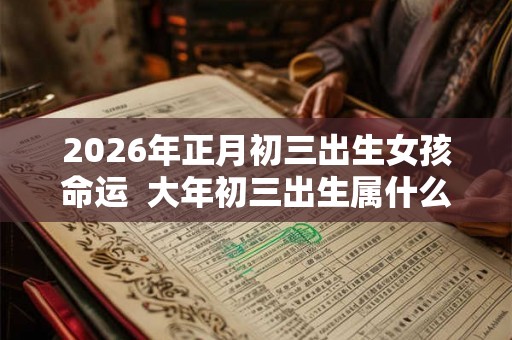2026年正月初三出生女孩命运  大年初三出生属什么