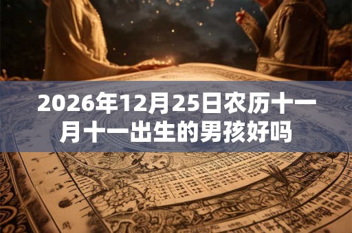 2026年12月25日农历十一月十一出生的男孩好吗
