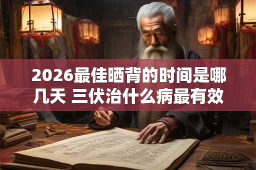 2026最佳晒背的时间是哪几天 三伏治什么病最有效 2026最佳晒背的时间是哪几天 三伏治什么病最有效