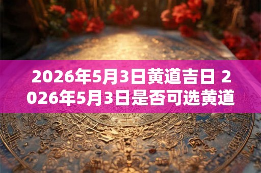 2026年5月3日黄道吉日 2026年5月3日是否可选黄道吉日进行重要活动