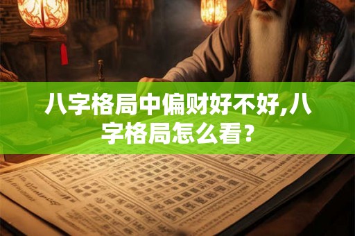 八字格局中偏财好不好,八字格局怎么看？