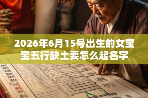 2026年6月15号出生的女宝宝五行缺土要怎么起名字 2026年6月15号出生的女宝宝五行缺土要怎么起名字