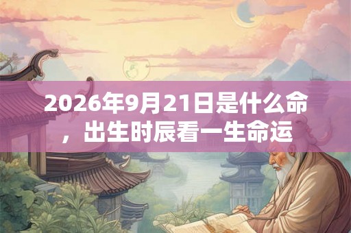 2026年9月21日是什么命，出生时辰看一生命运