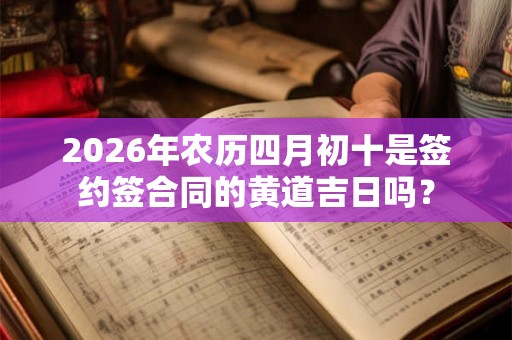 2026年农历四月初十是签约签合同的黄道吉日吗? 2026年农历四月初十是签约签合同的黄道吉日吗?