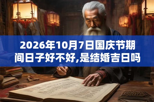 2026年10月7日国庆节期间日子好不好,是结婚吉日吗？