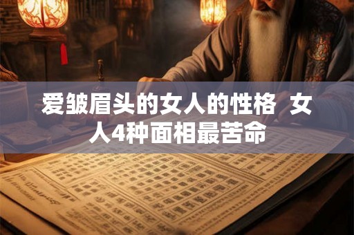 爱皱眉头的女人的性格  女人4种面相最苦命