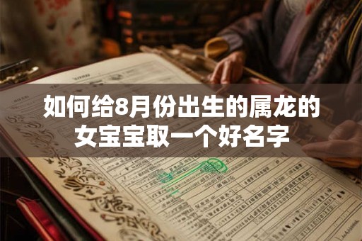 如何给8月份出生的属龙的女宝宝取一个好名字