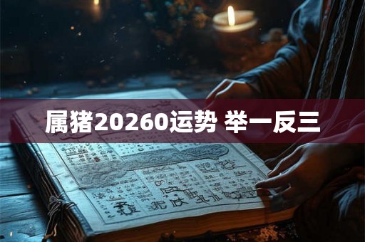 属猪20260运势 举一反三