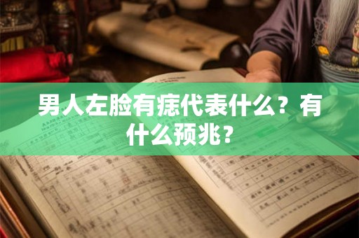 男人左脸有痣代表什么？有什么预兆？