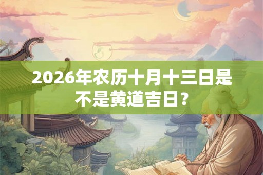 2026年农历十月十三日是不是黄道吉日? 2026年农历十月十三日是不是黄道吉日?