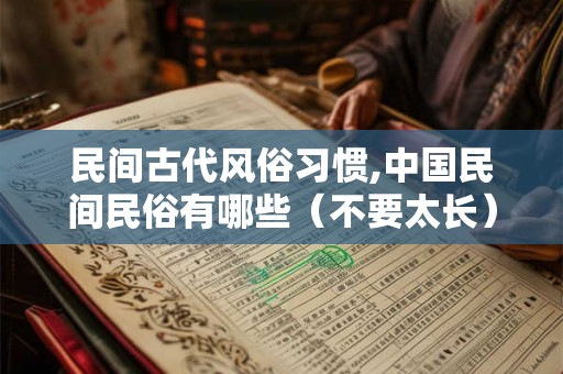 民间古代风俗习惯,中国民间民俗有哪些（不要太长）？