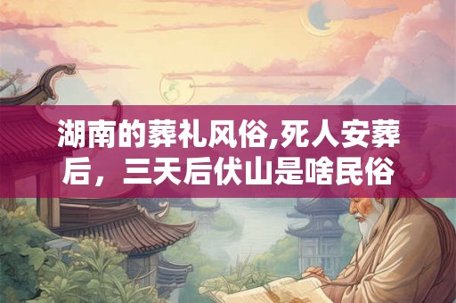 湖南的葬礼风俗,死人安葬后,三天后伏山是啥民俗 湖南的葬礼风俗,死人安葬后,三天后伏山是啥民俗