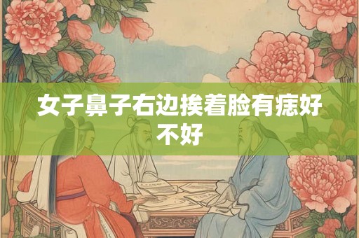 女子鼻子右边挨着脸有痣好不好