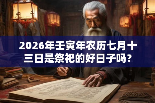2026年壬寅年农历七月十三日是祭祀的好日子吗？