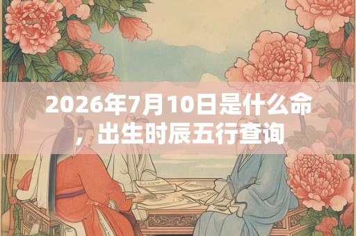 2026年7月10日是什么命,出生时辰五行查询 2026年7月10日是什么命,出生时辰五行查询
