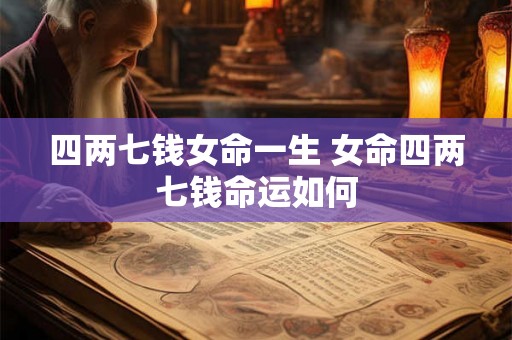 四两七钱女命一生 女命四两七钱命运如何