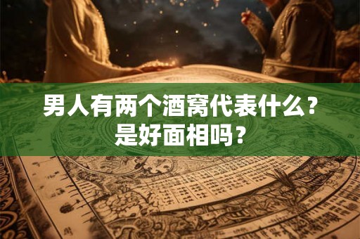 男人有两个酒窝代表什么？是好面相吗？