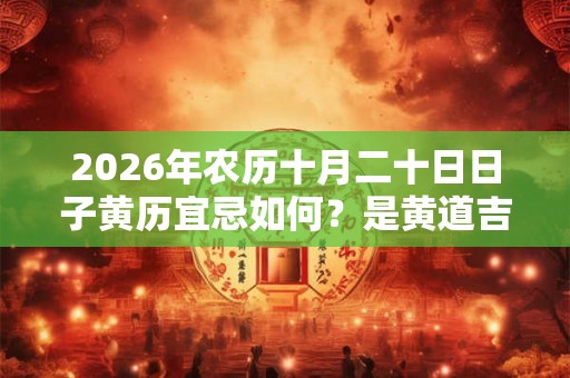 2026年农历十月二十日日子黄历宜忌如何？是黄道吉日吗？