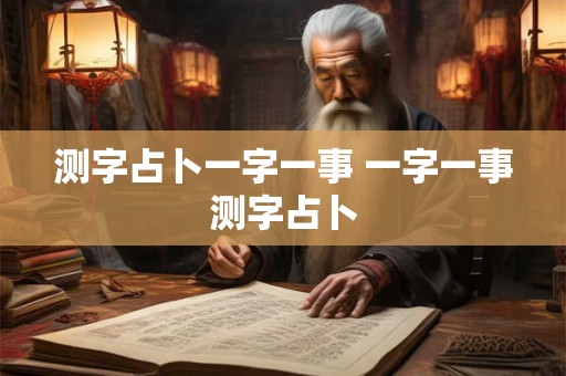 测字占卜一字一事 一字一事测字占卜