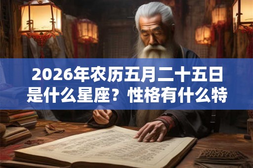 2026年农历五月二十五日是什么星座？性格有什么特点？