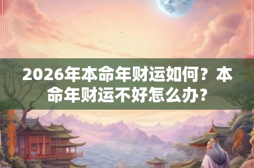 2026年本命年财运如何?本命年财运不好怎么办? 2026年本命年财运如何?本命年财运不好怎么办?