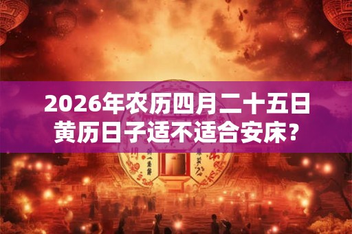2026年农历四月二十五日黄历日子适不适合安床？