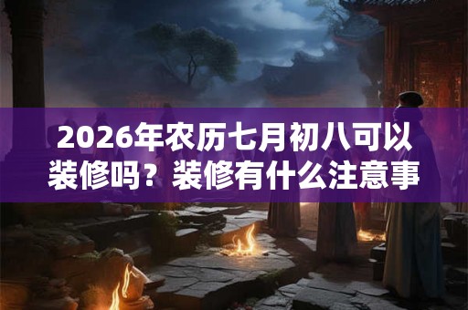 2026年农历七月初八可以装修吗？装修有什么注意事项？