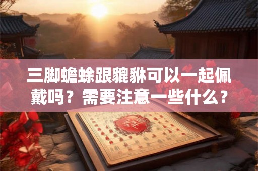 三脚蟾蜍跟貔貅可以一起佩戴吗？需要注意一些什么？