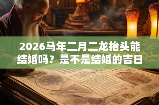 2026马年二月二龙抬头能结婚吗？是不是结婚的吉日？