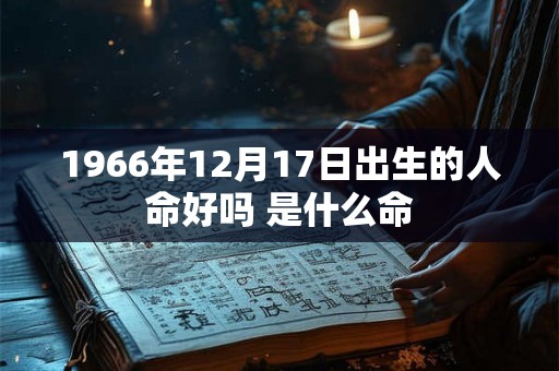 1966年12月17日出生的人命好吗 是什么命