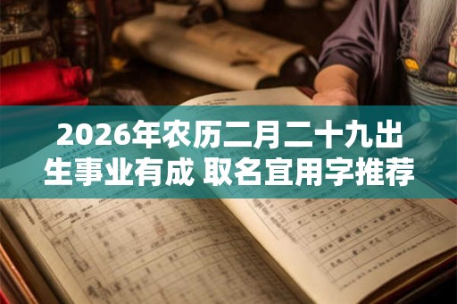 2026年农历二月二十九出生事业有成 取名宜用字推荐