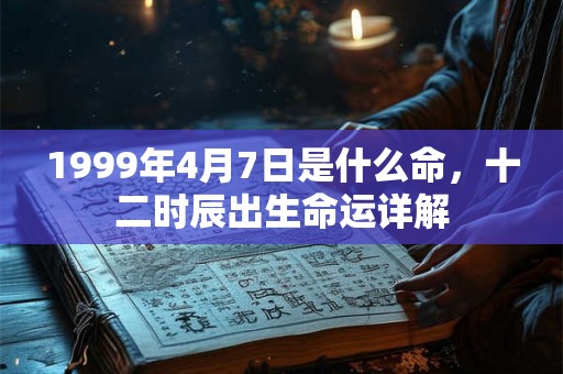 1999年4月7日是什么命，十二时辰出生命运详解