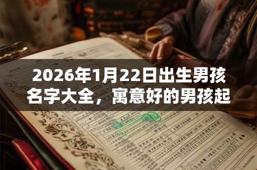 2026年1月22日出生男孩名字大全，寓意好的男孩起名